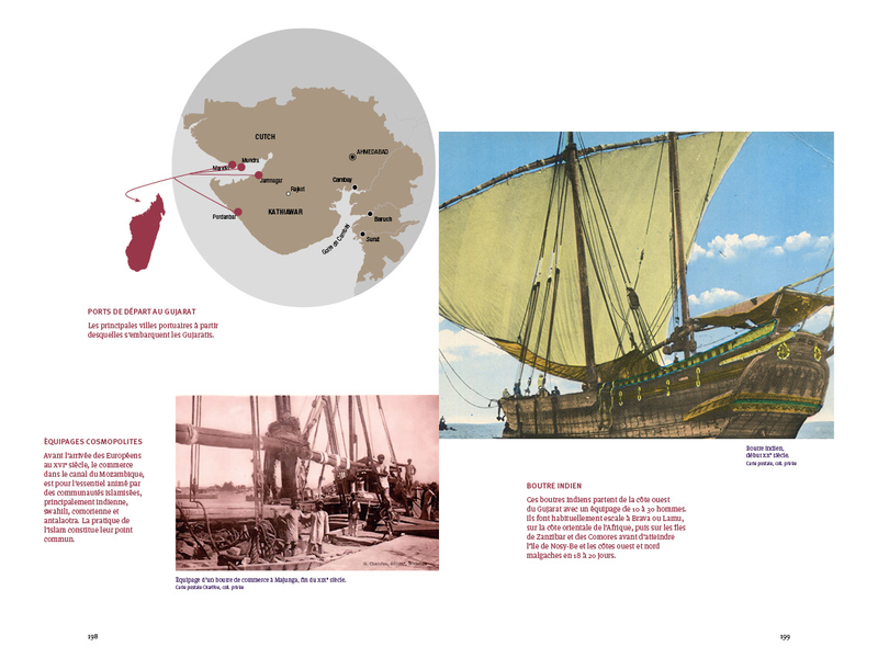 Conception graphique des pages présentant les origines des Gujaratis de La Réunion
