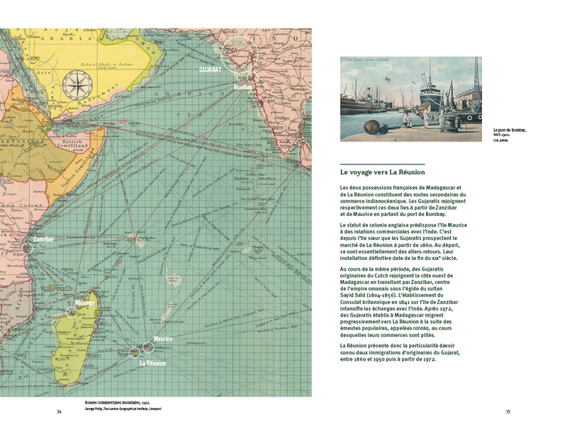 Conception graphique des pages présentant le voyage depuis Bombay vers La Réunion