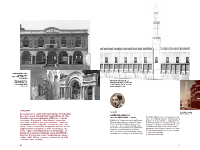 Conception graphique des pages présentant la mosquée et la medersa de Saint-Denis