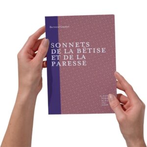 Design graphique couverture de livre Sonnets de la Betise et de la paresse